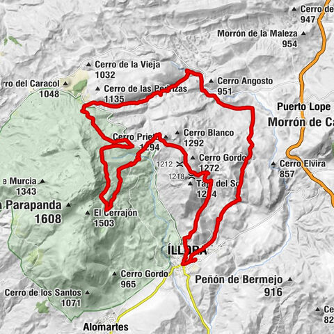 Íllora - El Coto - Los Árbitros - Loma del Gato