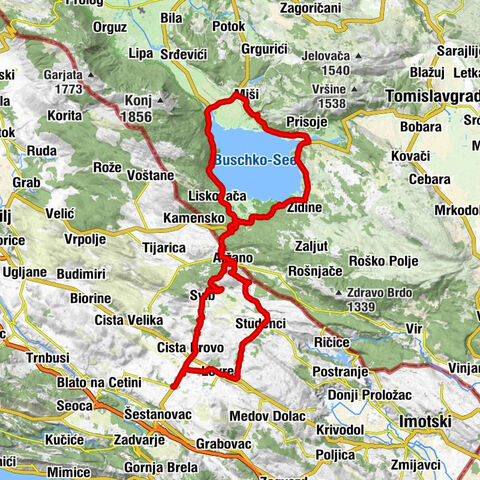 Prpuša - Dubrava - Cista Provo - Ribičići