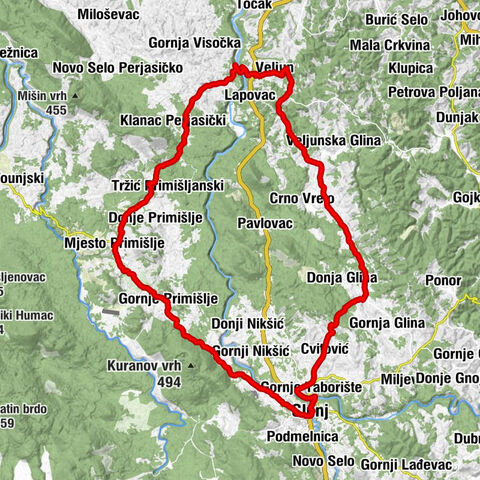 Stari Centar - Livade - Gornje Primišlje - Slunj