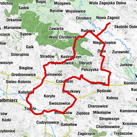 Błonie - Stara Zagość - Nieprowice - Babi Dół