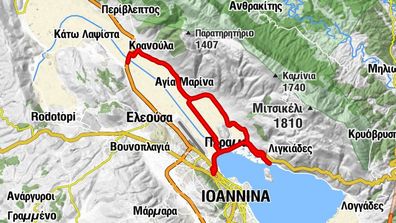 Ιωάννινα - Αμπελόκηποι - Άγιος Νικόλαος Κοπάνων - Πέραμα