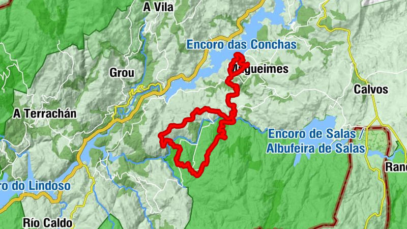 A Telleira - Capela de San Mamede - Igrexa de Santa María da Cela - Outeiro da Veiga