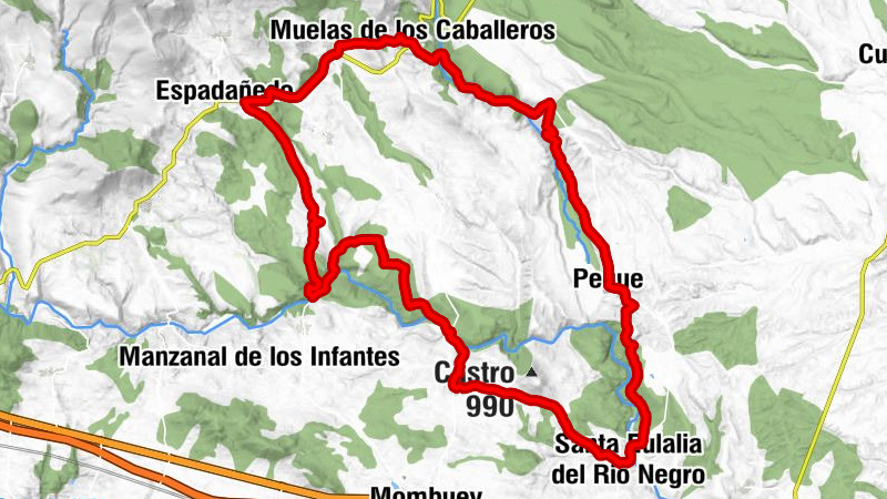 Muelas de los Caballeros - Peque - Santa Eulalia del Rio Negro - Santuario de la Peregrina