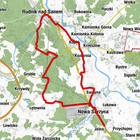 Budzyń - Nowa Sarzyna - Rudnik nad Sanem - Kościół pw. św. Sebastiana i Marii Magdaleny w Sarzynie