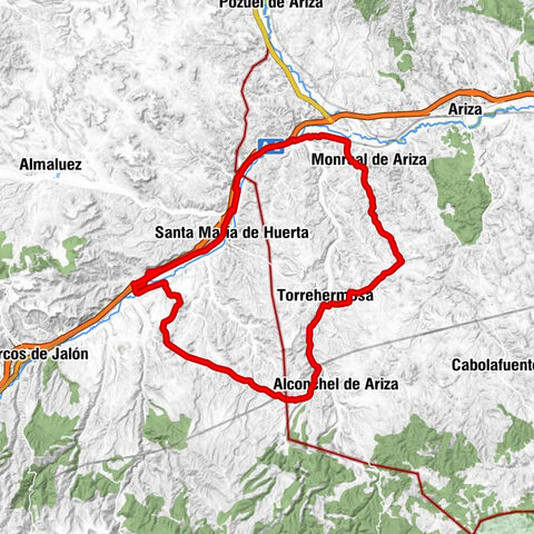 Santa María de Huerta - Torrehermosa - Monreal de Ariza