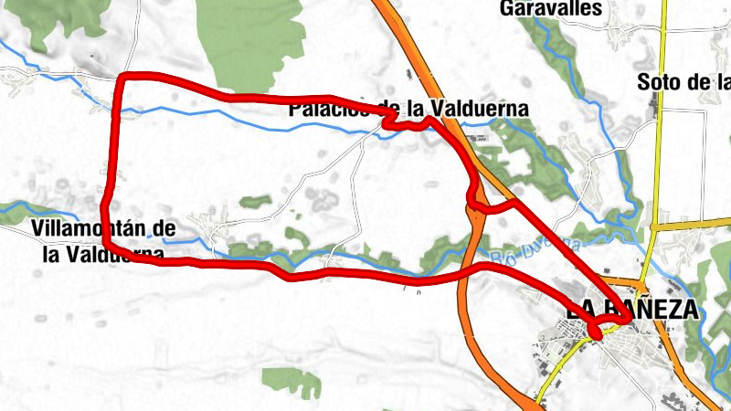 La Bañeza - Santiago de la Valduerna - Ribas de la Valduerna