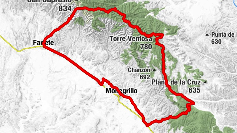 Farlete - El Barcelonés - Monegrillo - Torre Ventosa