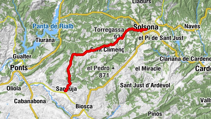 Sanaüja - Serrat de l'Ascensió - el Serrat Alt - Torregassa