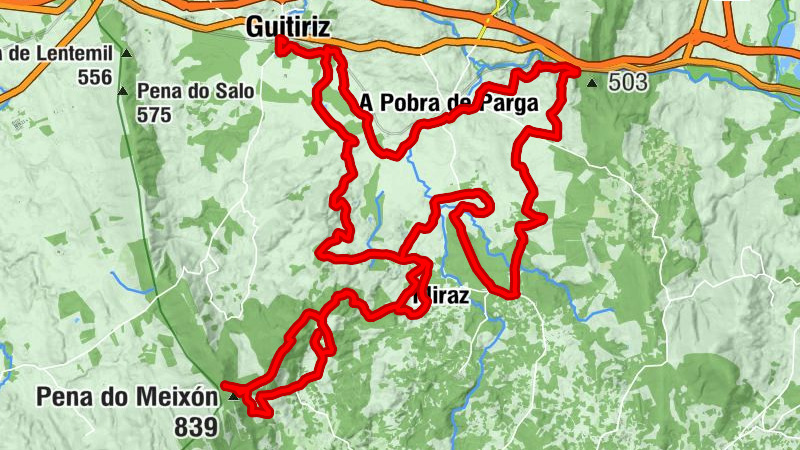 Guitiriz - Restaurante La Casilla - Pena do Rego da Egua - Igrexa de Santa Locaia de Parga