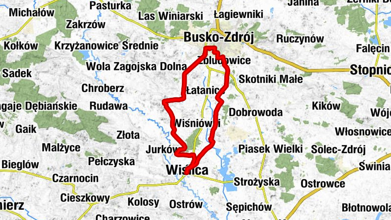 Busko-Zdrój - Kościół pw. Świętego Bartłomieja Apostoła w Chotelu Czerwonym - Wiślica - Kościół pw. Świętego Wawrzyńca