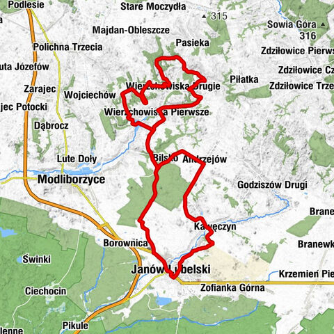 Janów Lubelski - Kościół pw. Świętego Jana Chrzciciela - Laski - Kościół pw. Matki Bożej Nieustającej Pomocy