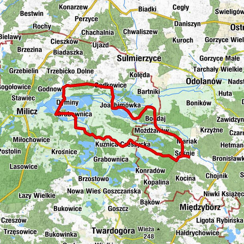 Sośnie Ostrowskie - Sośnie - Szklarka Śląska - Kościół pw. św. Antoniego Padewskiego