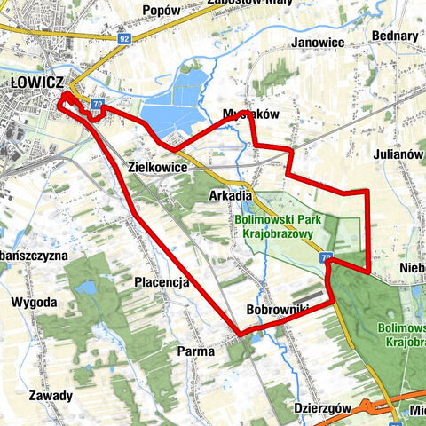 Łowicz Główny - Łowicz - Zielkowice Stara Wieś - Stara Wieś