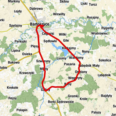 Bartoszyce - Połęcze - Kaplica pw. Świętego Bartłomieja - Kościół pw. Świętego Brunona