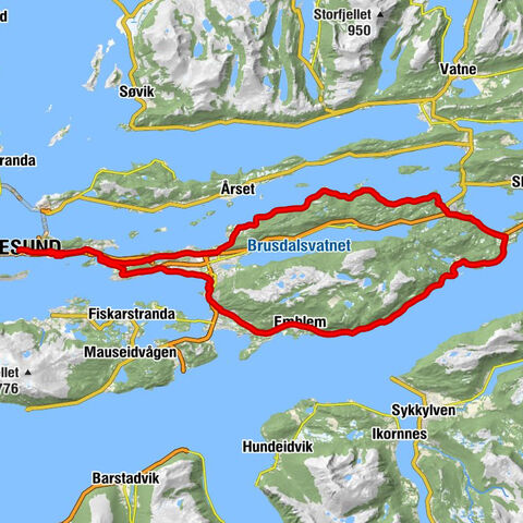 Ålesund - Skuggen - Alvika - Høyvika