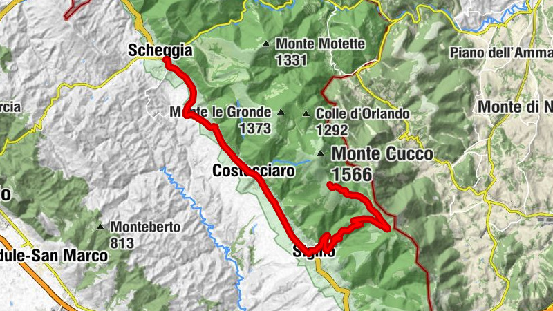 Scheggia - Costa San Savino - Lanciafame - Villa Col dei Canali