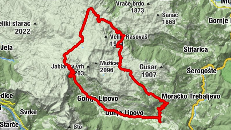 Bistrica Lipovska - Migalovica - Donje Lipovo - Opština Kolašin