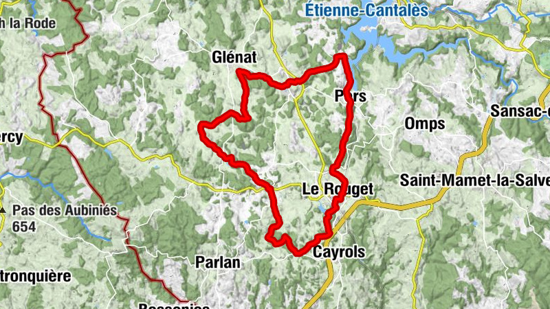 Le Rouget - Lotissement Communal Côte Rouge - Hôtel des Voyageurs - Église Notre-Dame de l'Assomption