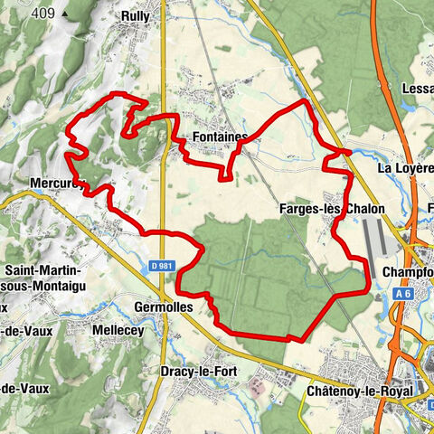 Le Gauchard - Farges-lès-Chalon - Le Closeau - Fontaines