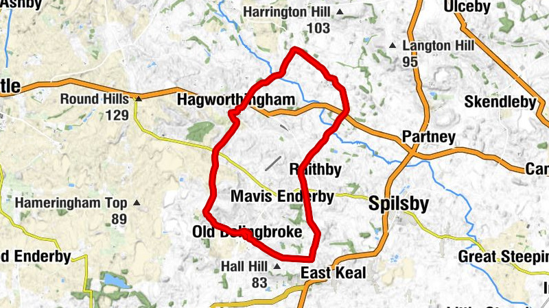 Old Bolingbroke - St Peters and St Paul's - Horncastle Hill - Thornbury Hill