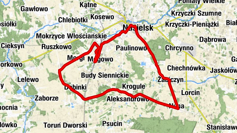 Nowe Pieścirogi - Mogowo - Nasielsk - Żabiczyn