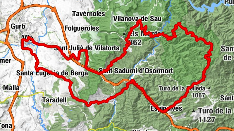 Vic - Sant Andreu de Bancells - Collsabena - Sant Vicenç