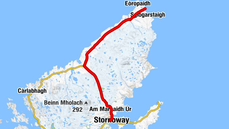 Port Nis - Eaglais Shaor Bharabhais - Steòrnabhagh - Ceann a' Bhàigh