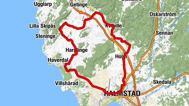 Harplinge - Sandslätt - Lynga - Halmstad