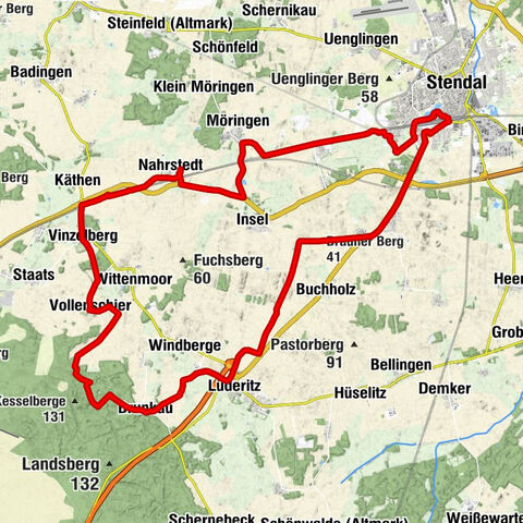 Stendal - Lutherkirche - Brauner Berg - Stendal Hauptbahnhof