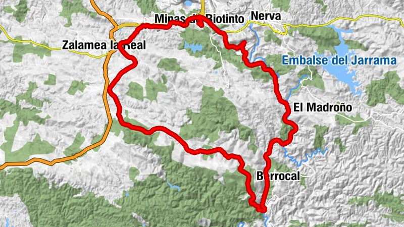 Zalamea la Real - Puerto de los Embusteros - Ermita de Santa Bárbara - Estación de Buitrón