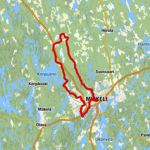 Orijärvi - Mikkeli - Johtokadun Teboil - Mikkelin vapaaseurakunta