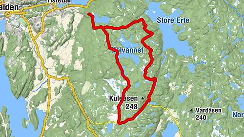 Halden - Kula - Ånerødfjellet - Haugen