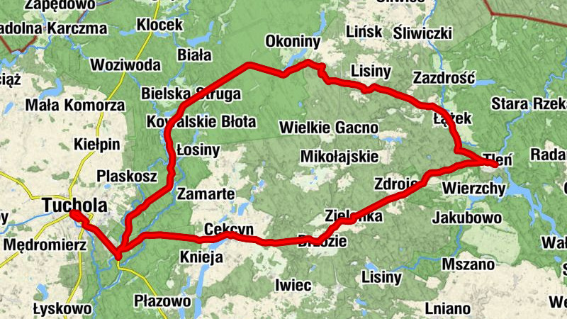 Tleń - Łążek - Tuchola - Kościół pw. Bożego Ciała
