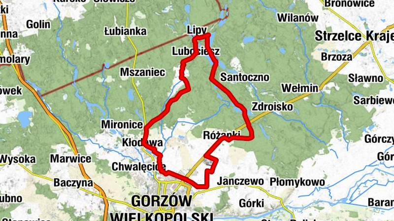 Wawrów - Różanki - Lipy - Kłodawa
