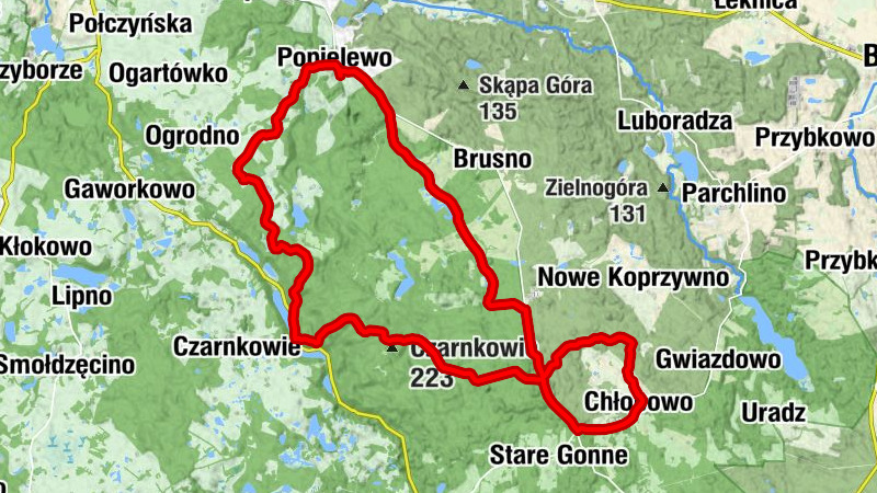 Popielewo - Kościół pw. Matki Bożej Różańcowej - Czarnkowie - Punkt dojazdowy
