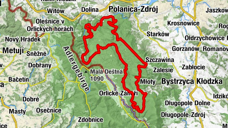 Skrót - Przełęcz Spalona - Schronisko PTTK Jagodna - Szczytna