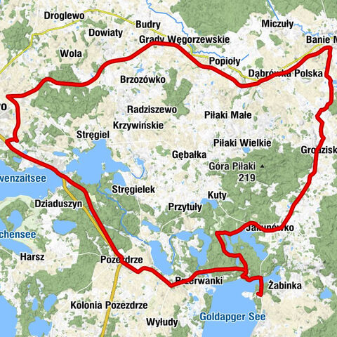 Jasieniec - Przerwanki - Pozezdrze - Kaplica