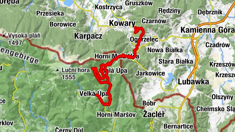 Źródło nr 26 - Kowarska Czuba - Rozdroże Kowarskie - Schronisko PTTK "Na Przełęczy Okraj"