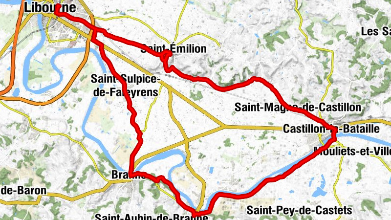 Gare de Libourne - Église Saint-Jean - Église Saint-Symphorien - Église Saint-Étienne