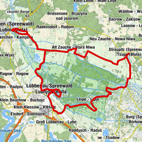 Straupitz (Spreewald)/Tšupc (Błota) - Ev. Schinkelkirche Straupitz - Dubkow Mühle - Sankt-Nikolai-Kirche