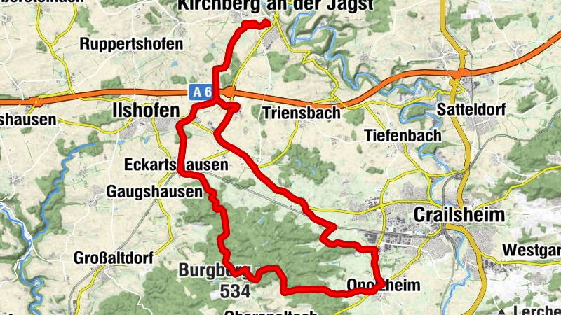 Kirchberg an der Jagst - Katholische Kirche - Burgberg - Albvereinshütte