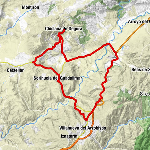 Chiclana de Segura - Santa Ágeuda - Sorihuela del Guadalimar - Gútar