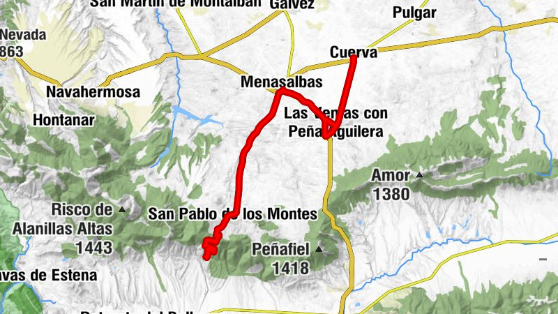 Cuerva - Las Ventas con Peña Aguilera - Menasalbas - Puerto del Robledillo