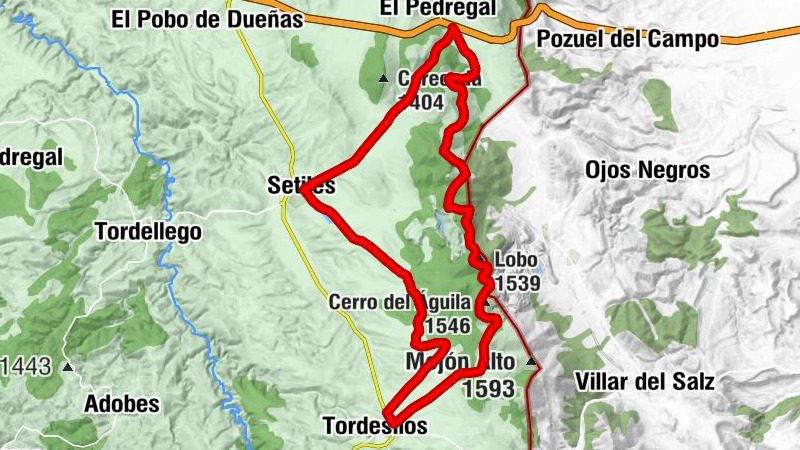Setiles - Valdevaca - La Rinconada - Cerro del Águila