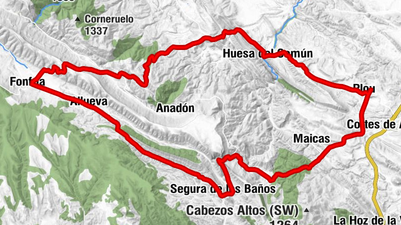 Plou - Iglesia de la Santa Cruz - Huesa del Común - Puerto de Rudilla