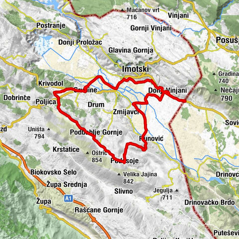 Klapirići - Pizzera Lučica - Imotski - Mračaj
