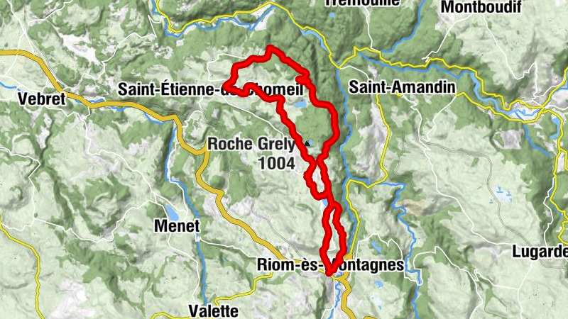 Riom-ès-Montagnes - Grange des Côtes - Le Mazou - Le Fourchou