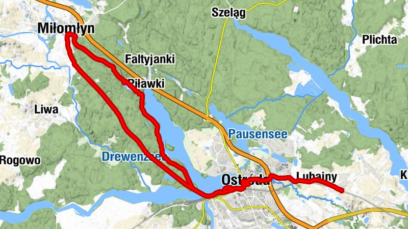 Lubajny - Gospoda Sajmino - Ostróda - Miłomłyn