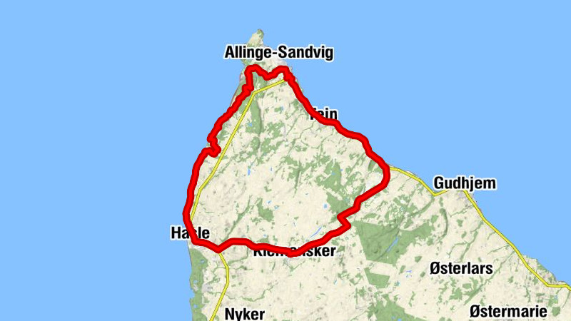 Allinge - Hasle Kirke - Sankt Clemens Kirke - Løsebækshuse