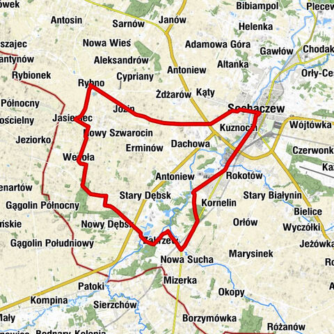 Rybno - Kościół pw. Matki Boskiej Różańcowej - Sochaczew - Kościół pw. Świętego Floriana i Świętego Mikołaja